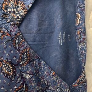 J. Jill Navy Paisley Top